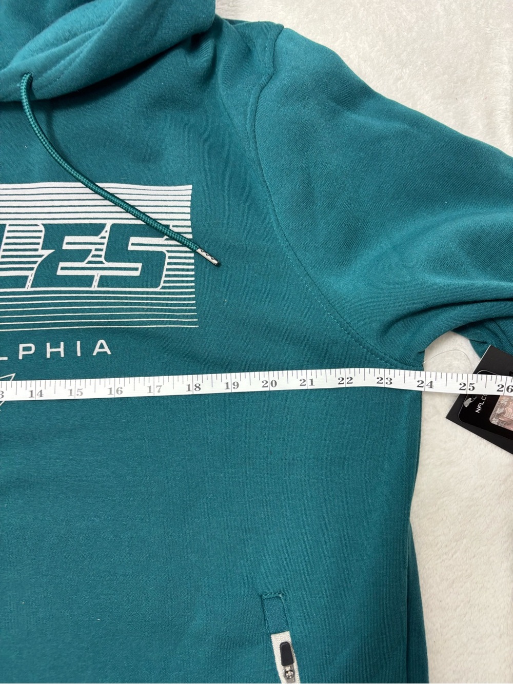 NFL Philadelphia Eagles Teal Pullover Hooded Sweatshirt Size L - Picture 7 of 12